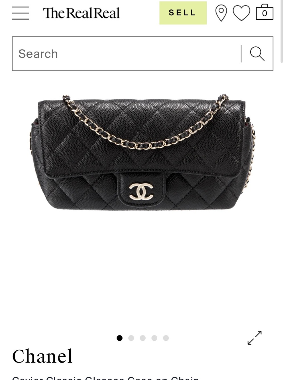 CHANEL Black Quilted Caviar Mini Flap Chain Shoulder Bag